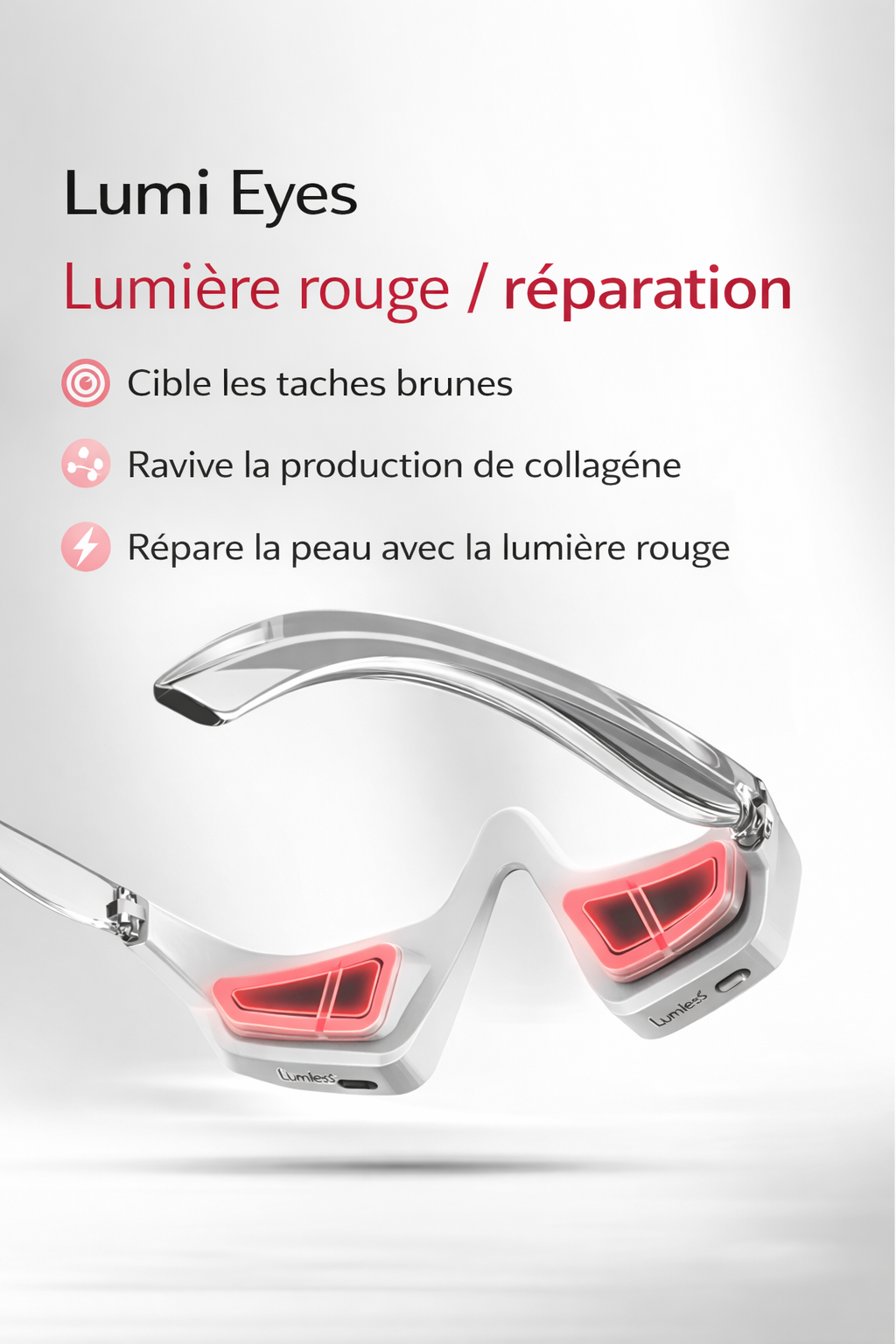 LumaSkin™ : Lunettes Anti-Cernes LED Rouge